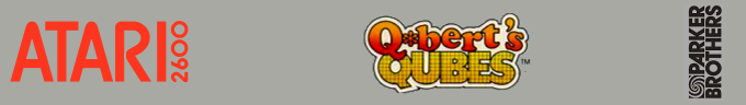 Q-bert's Qubes logo for Atari 2600